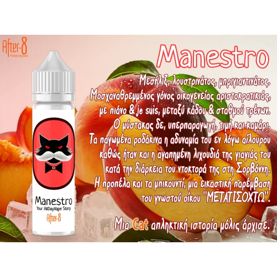 Manestro - Peach Ice 60ml - After-8 Manestro - Peach Ice 60ml - After-8