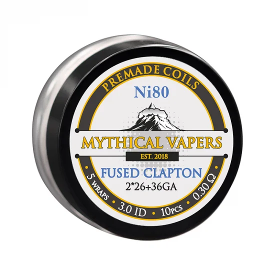Έτοιμες αντιστάσεις Fused Clapton Ni80 - Mythical Vapers Έτοιμες αντιστάσεις Fused Clapton Ni80 - Mythical Vapers
