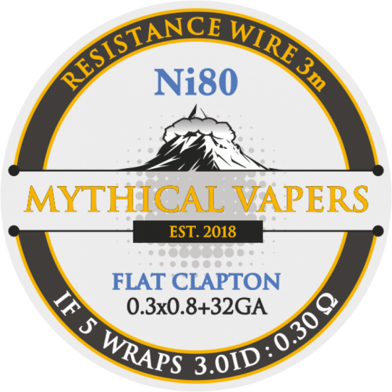 Mythical Vapers Flat Clapton ni80 wire