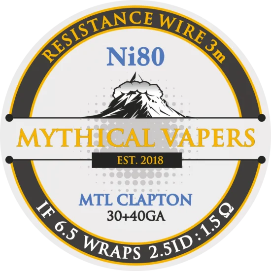Mythical Vapers MTL Clapton ni80 wire Mythical Vapers MTL Clapton ni80 wire