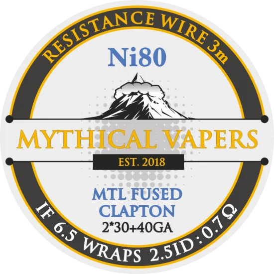 Mythical Vapers MTL Fused Clapton ni80 wire