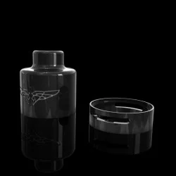 Perseus V2 Black Ultem Dripper Body With Black Ultem Air Ring