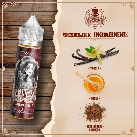 Steampunk Flavor Shot 60ml - Sherlock Steampunk Flavor Shot 60ml - Sherlock